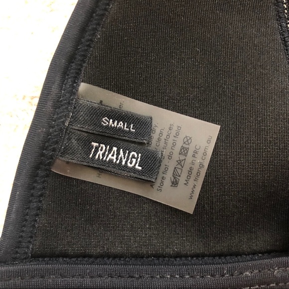 Triangl Mesh Top Orange Bottom Bikini + Bag - Picture 4 of 5